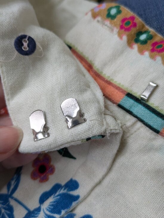 House of Harlow 1960 Floral Multicolor Linen Pants Size 10 - Picture 6 of 6